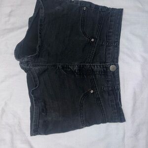 Women's Black Denim Shorts